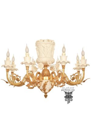 لوستر جدید پذیرایی در انواع فانتزی کلاسیک مدرن با رنگ سفید برنز برنجی شیک برای پذیرایی آشپزخانه اتاق خواب فروش در تهران قیمت کارخانه