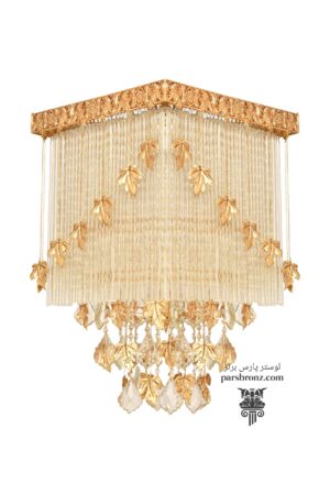 لوستر سقفی کریستالی جدید قیمت خرید و فروش کارخانه با کریستال شامپاینی برای پذیرایی اتاق خواب شیشه ای کلاسیک مدرن آشپزخانه در انواع فانتزی نئوکلاسیک