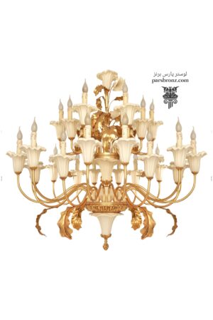 لوستر جدید سفید لوکس سرامیک برنزی برنز برنج مدرن کلاسیک پذیرایی اتاق خواب آشپزخانه