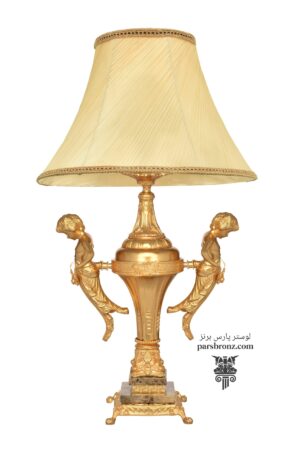 آباژور کلاسیک لوکس برنجی برنز رومیزی لاکچری جدید