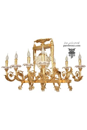 لوستر لاینری لاینر خطی برنز بالای روی اپن جزیره آشپزخانه ناهارخوری پذیرایی کلاسیک مدرن