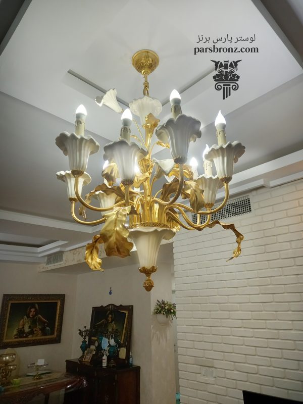 لوستر جدید پذیرایی سفید کلاسیک مدرن اتاق خواب آشپزخانه برنز نئوکلاسیک برنجی