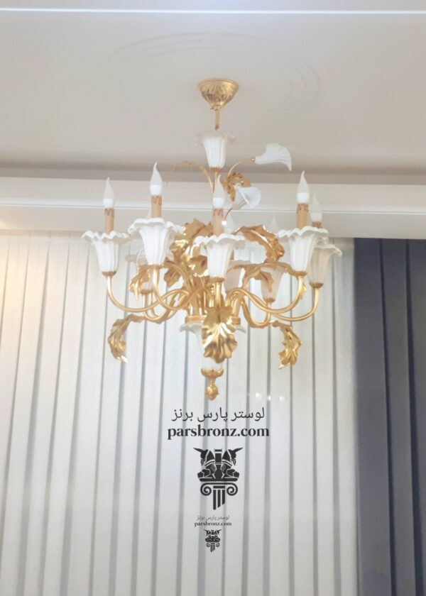 لوستر جدید پذیرایی سفید کلاسیک مدرن اتاق خواب آشپزخانه برنز نئوکلاسیک برنجی