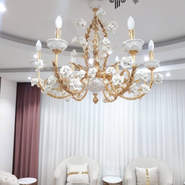 قیمت مناسب لوستر شیک جدید لوکس کلاسیک مدرن سفید فانتزی پذیرایی اتاق خواب آشپزخانه برنز برنجی