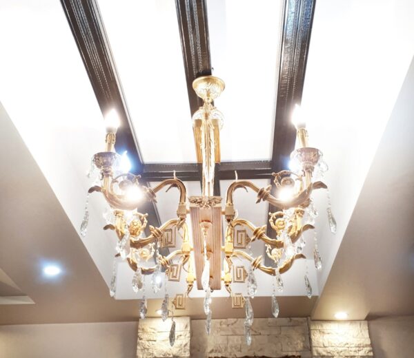 خرید قیمت لوستر لاینر خطی جدید چراغ کلاسیک مدرن برنز لاینری بالای میز ناهارخوری پذیرایی نشیمن روی اپن جزیره آشپزخانه برنزی 