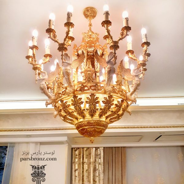 قیمت خرید انواع لوستر پذیرایی کلاسیک مدرن طلائی طرح فرشته ملائکه برنجی برنزی برنز آویز برای آشپزخانه اتاق خواب پذيرايي 