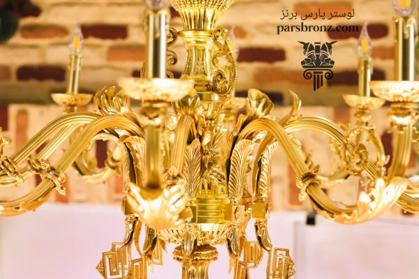 جزییات لوستر جدید ارزان برنزی برنجی پذیرایی اتاق خواب