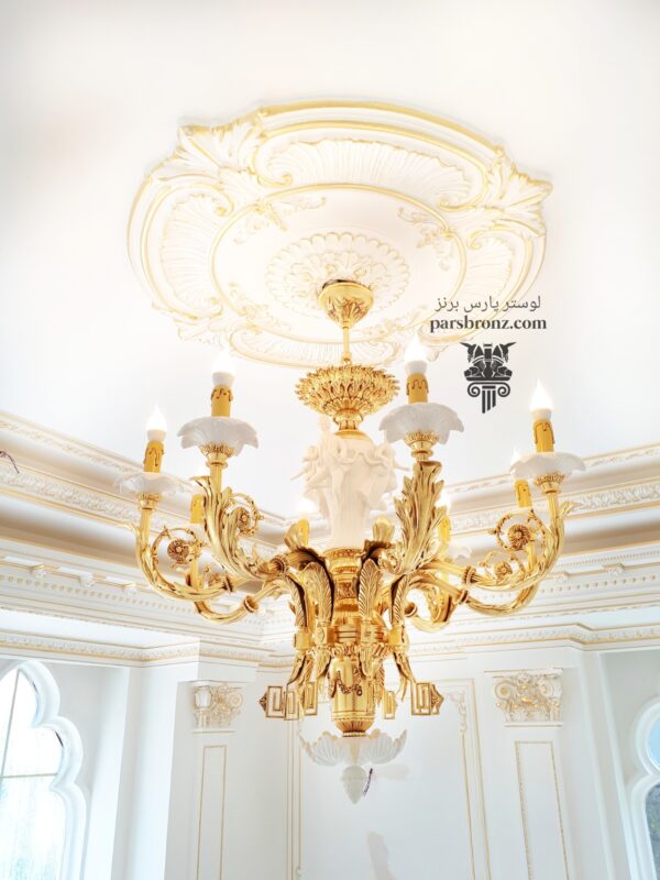 قیمت ارزان لوستر جدید فانتزی برنز برای پذیرایی اتاق خواب آشپزخانه سرامیکی مدرن کلاسیک برنزی برنجی روی بالای جزیره اپن نهارخوری