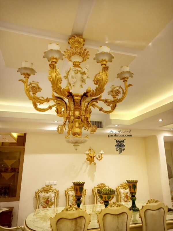 خرید ارزان لوستر جدید فانتزی برنز برای پذیرایی اتاق خواب آشپزخانه سرامیکی مدرن کلاسیک برنزی برنجی روی بالای جزیره اپن ناهارخوری