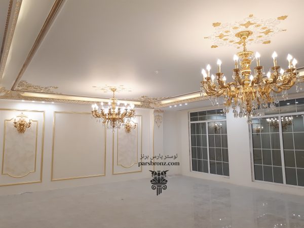 قیمت لوستر شاخه ای آویز پذیرایی آشپزخانه لوکس لاکچری جدید برنز کلاسیک مدرن برنجی برنزی اتاق خواب