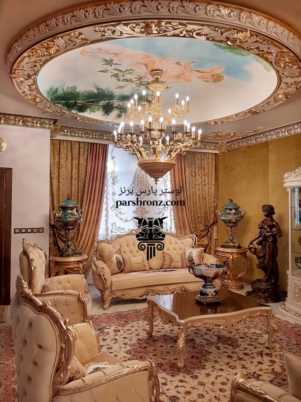 لوستر سلطنتی جدید پذیرایی کلاسیک برنز بزرگ طلایی شاخه ای مسجدی قیمت انواع