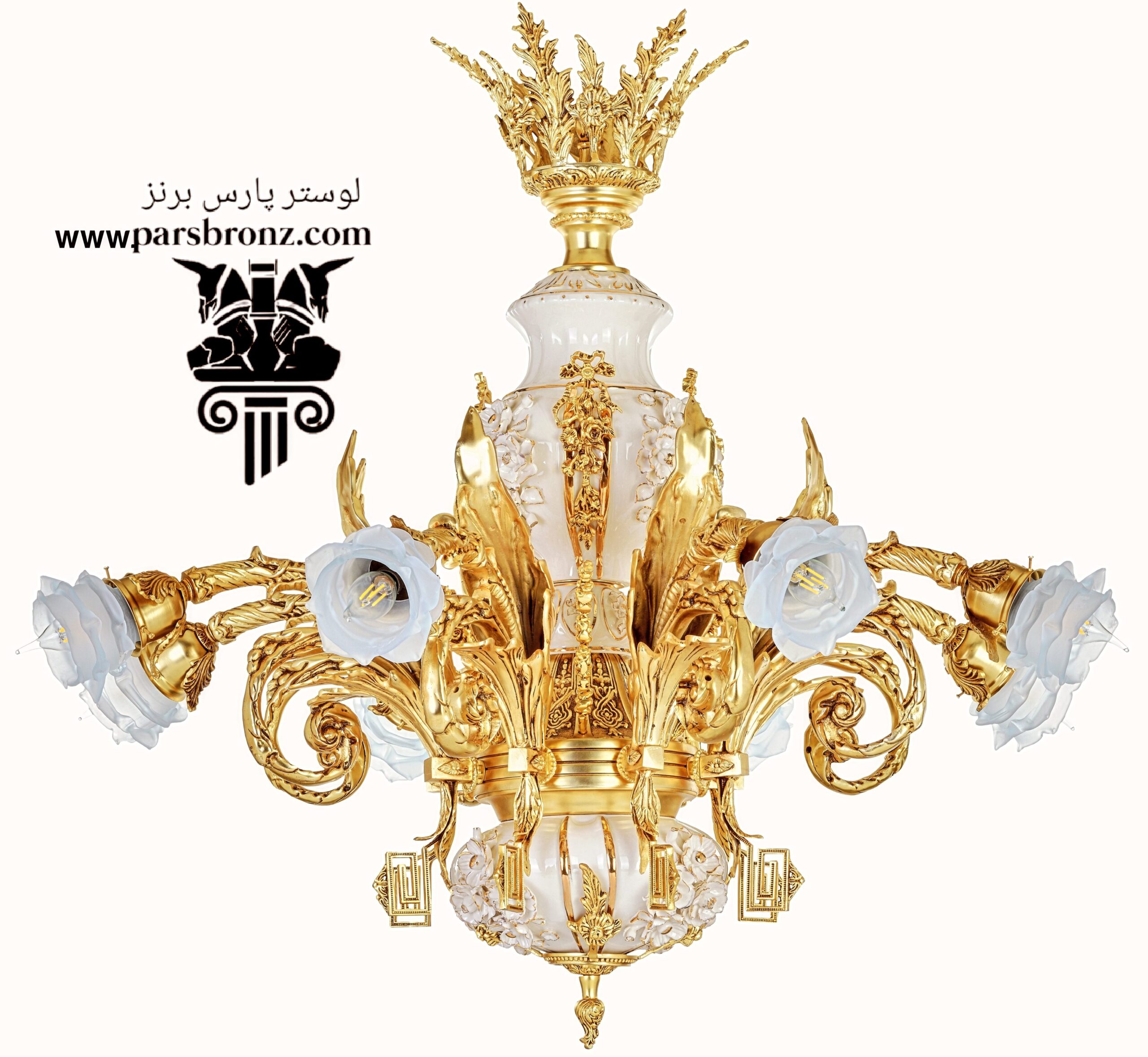 خرید لوستر جدید کلاسیک برنزی شاخه‌ای آویز فانتزی برای اتاق نشیمن پذیرایی جدید آشپزخانه اتاق خواب برنج با خرید قیمت ارزان رنسانس