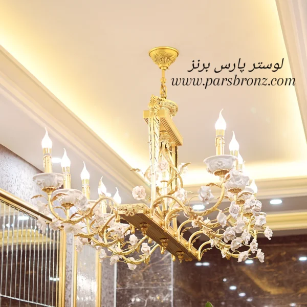 قیمت لوستر لاینر خطی کلاسیک آشپزخانه بالای میز ناهارخوری لاینر خطی فانتزی سفید روی اپن اشپزخانه برنزی سرامیکی سفید فروش و خرید لوستر شاخه‌ای در تهران