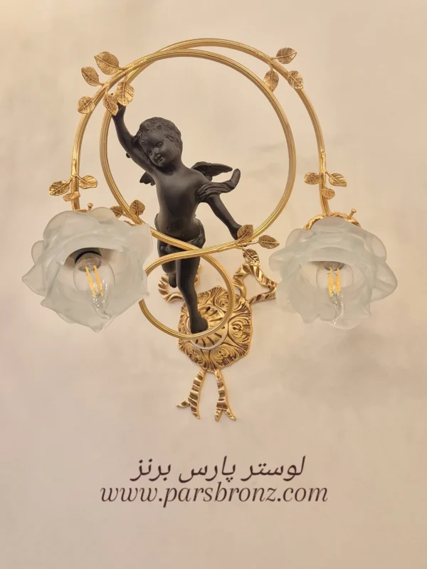 قیمت خرید لوستر دیواری برنزی کلاسیک لوکس برنجی شمعدان دیواری برنز دیوارکوب خاص لوکس